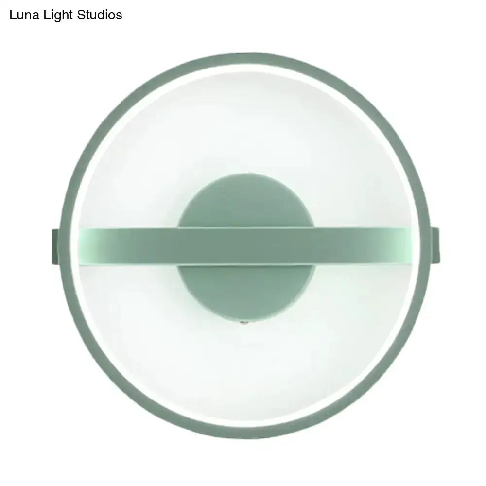 Sage Green LED Wall Lamp with Warm White Light