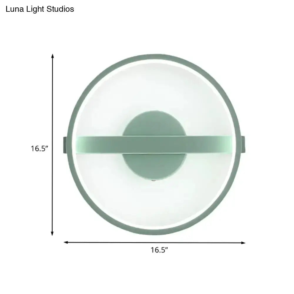Sage Green LED Wall Lamp with Warm White Light