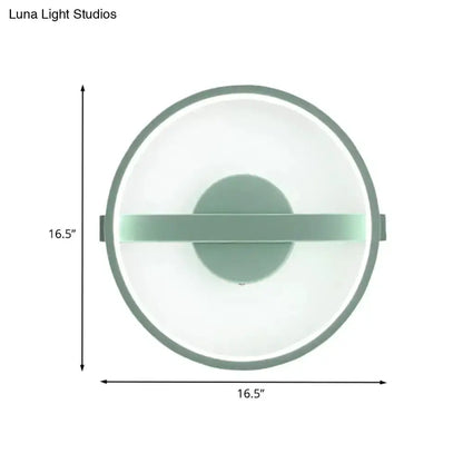 Sage Green LED Wall Lamp with Warm White Light