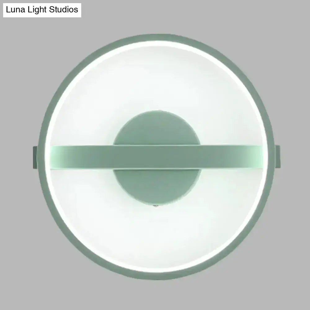 Sage Green LED Wall Lamp with Warm White Light