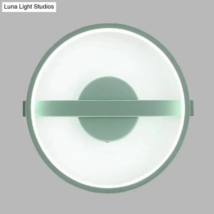 Sage Green LED Wall Lamp with Warm White Light