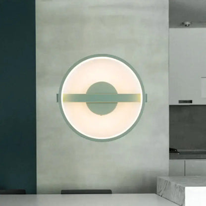 Sage Green LED Wall Lamp with Warm White Light