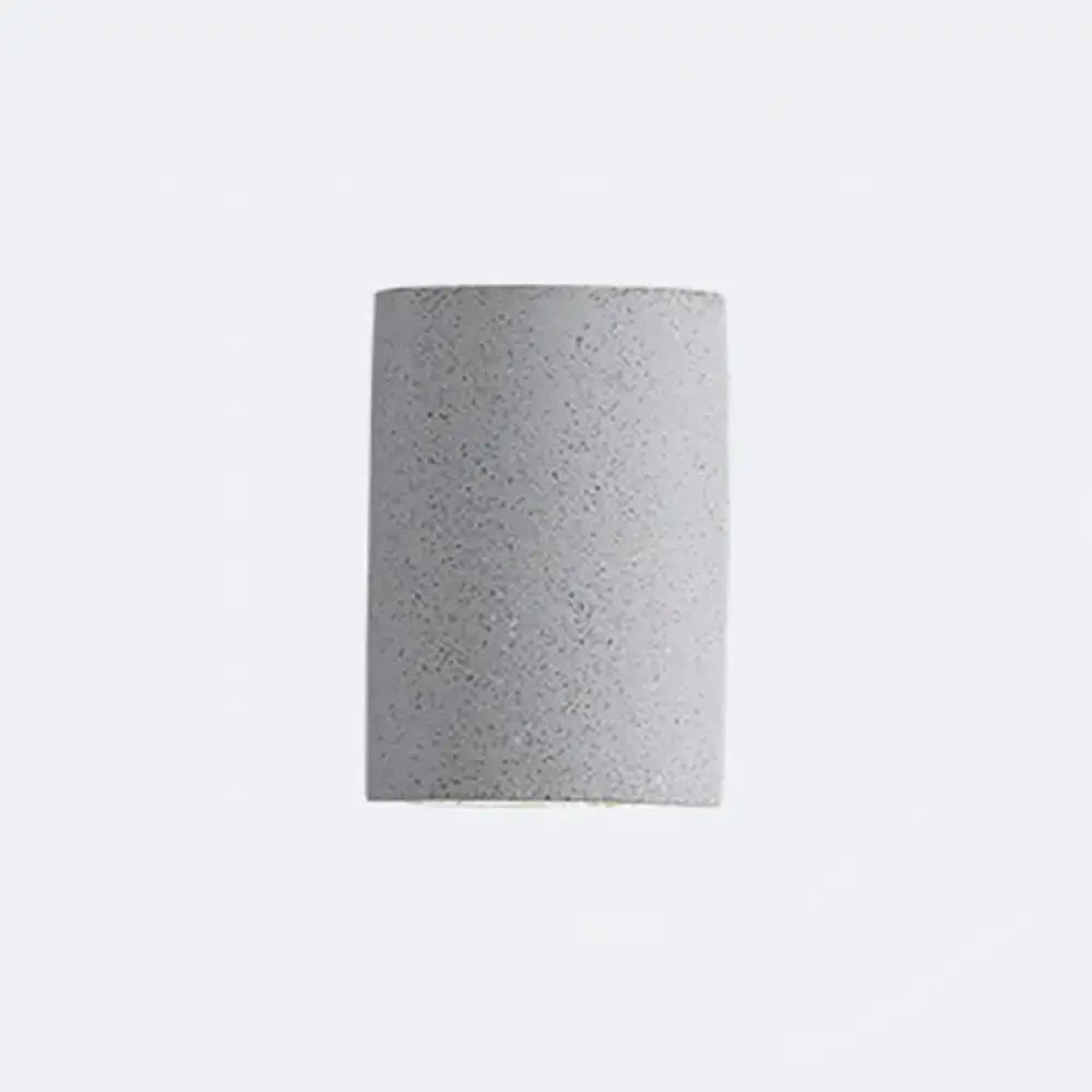 Speckled concrete wall light cylindrical gray sconce on Tampa Home & Garden Store