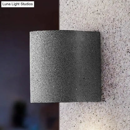 Speckled concrete wall light gray cylindrical fixture Decorbites on Tampa Home & Garden Store