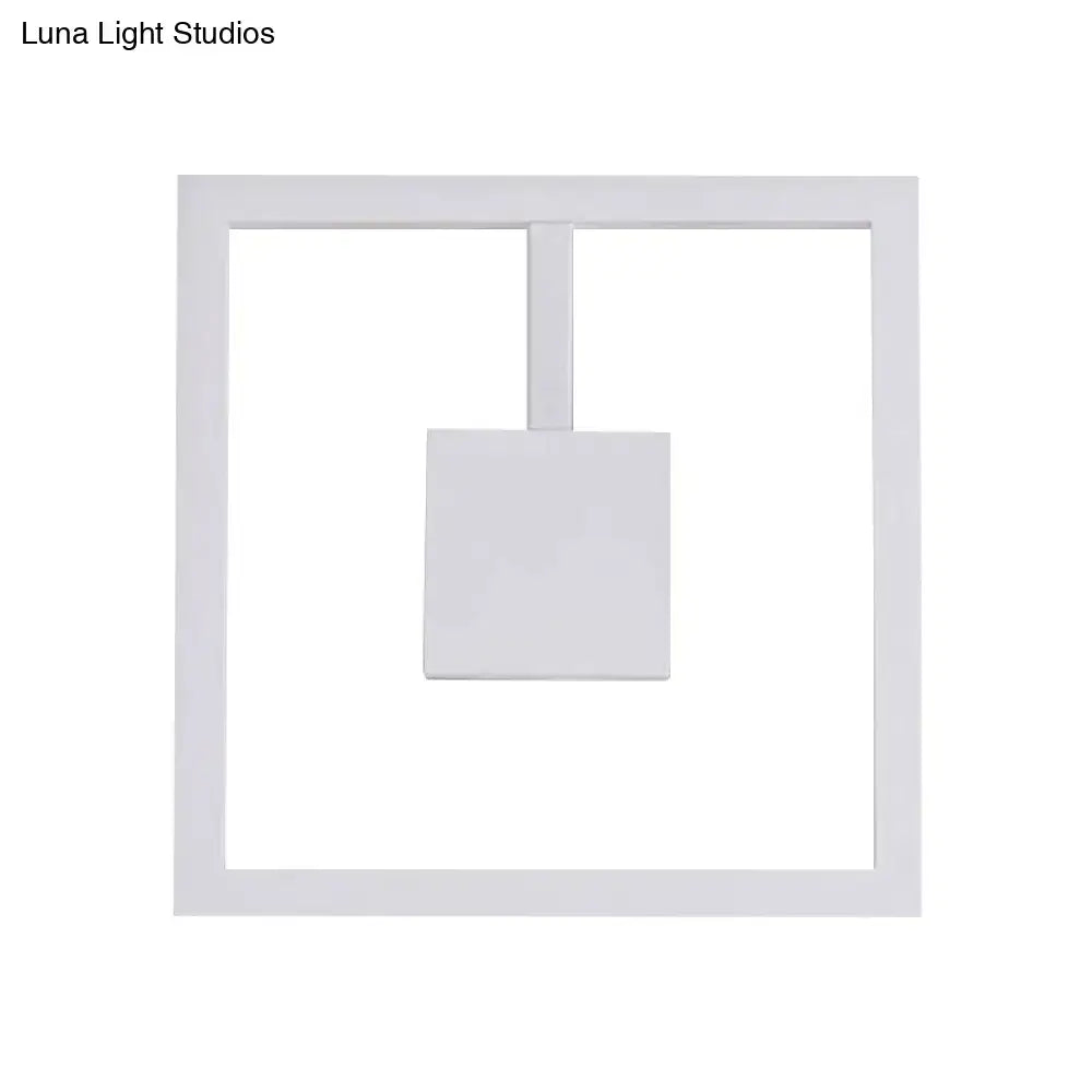 White acrylic dual-voltage wall light square pendant inside square frame Decorbites on Tampa Home & Garden Store