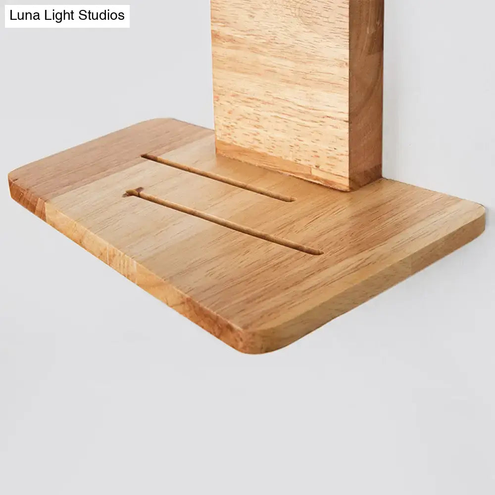 Green Nordic Wall Sconce by Decorbites in natural wood finish with slotted mounting base on Tampa Home & Garden Store