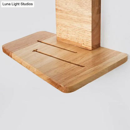 Green Nordic Wall Sconce by Decorbites in natural wood finish with slotted mounting base on Tampa Home & Garden Store