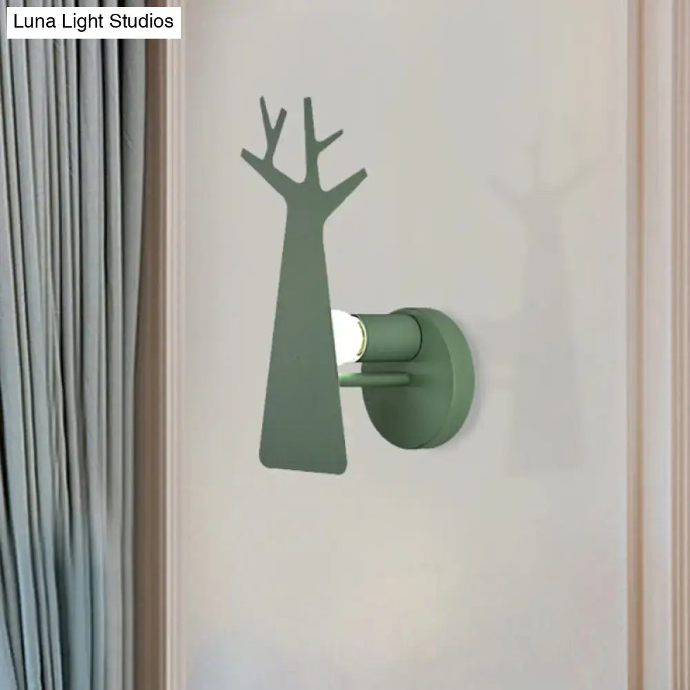 Tree Wall Mount Light - Nordic Macaron Style - Green/Grey/White - Bedroom Lighting