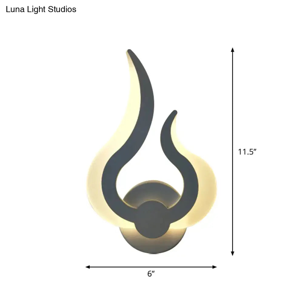 White acrylic flame sconce by Decorbites, modern wall light for Home & Garden on Tampa Home & Garden Store