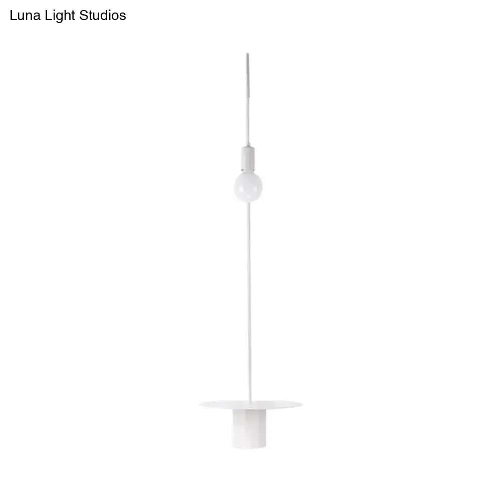 White gooseneck wall sconce by Decorbites with exposed cord and round bulb on Tampa Home & Garden Store