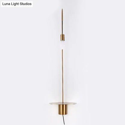 White gooseneck wall sconce Decorbites brass finish modern home lighting on Tampa Home & Garden Store