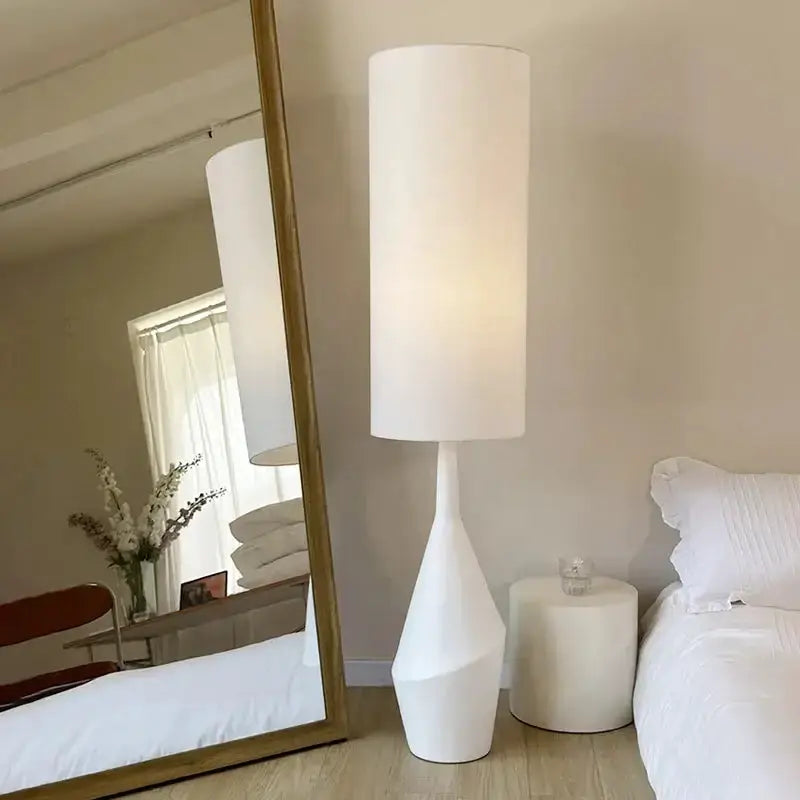 Cream LED Floor Lamp Nordic Minimalist Shade