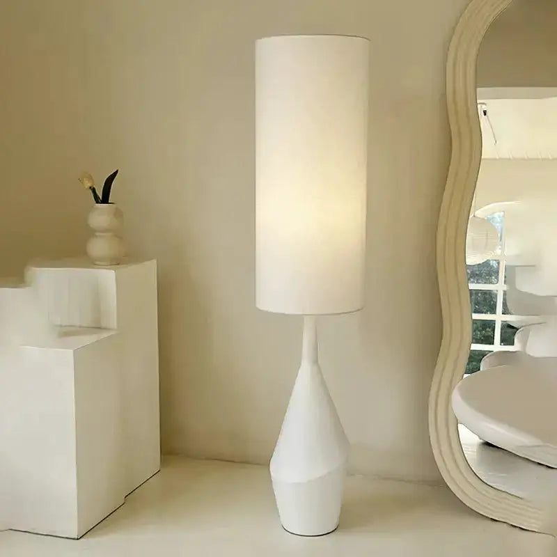 Cream LED Floor Lamp Nordic Minimalist Shade