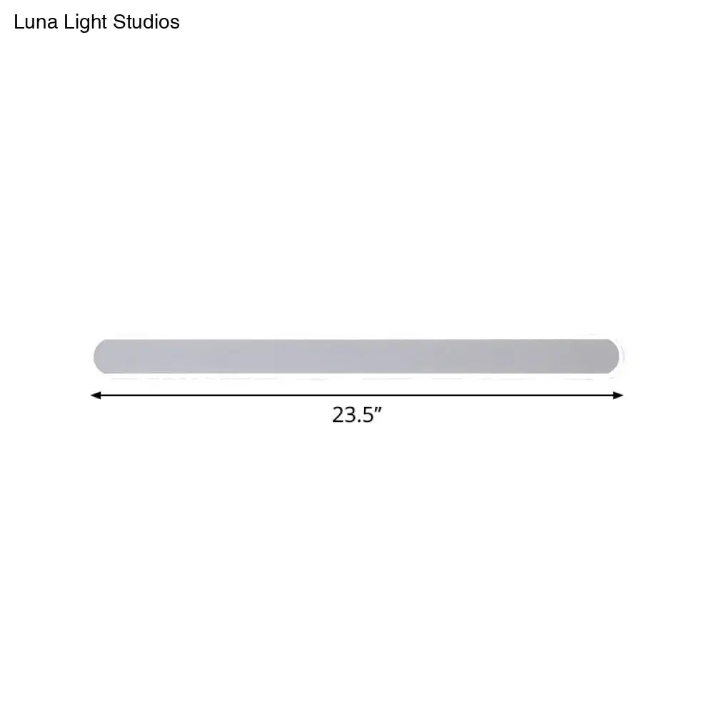 White LED acrylic vanity sconce by Decorbites, 23.5 inches long, modern bar light on Tampa Home & Garden Store