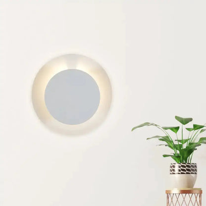 Minimalist White LED Wall Sconce Lamp for Bedroom