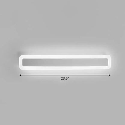 Minimalist white LED vanity light wall sconce, 23.5-inch long bathroom decor by Decorbites on Tampa Home & Garden Store