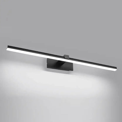Minimalist white LED wall mount light fixture for bathroom vanity by Decorbites; slim linear bar on Tampa Home & Garden Store