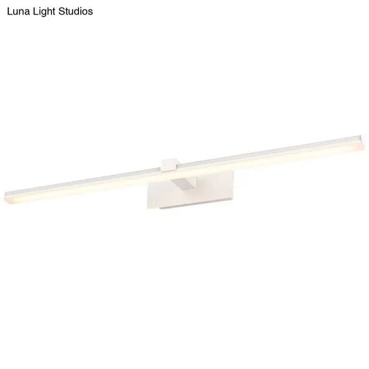 Minimalist white LED wall-mount vanity light by Decorbites with a long horizontal bar on Tampa Home & Garden Store