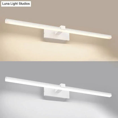 Decorbites minimalist white LED wall mount bathroom vanity light fixture on Tampa Home & Garden Store
