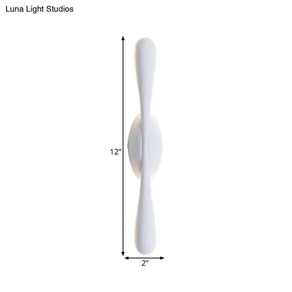 Minimalist white linear wall sconce by Decorbites, 12in tall on Tampa Home & Garden Store