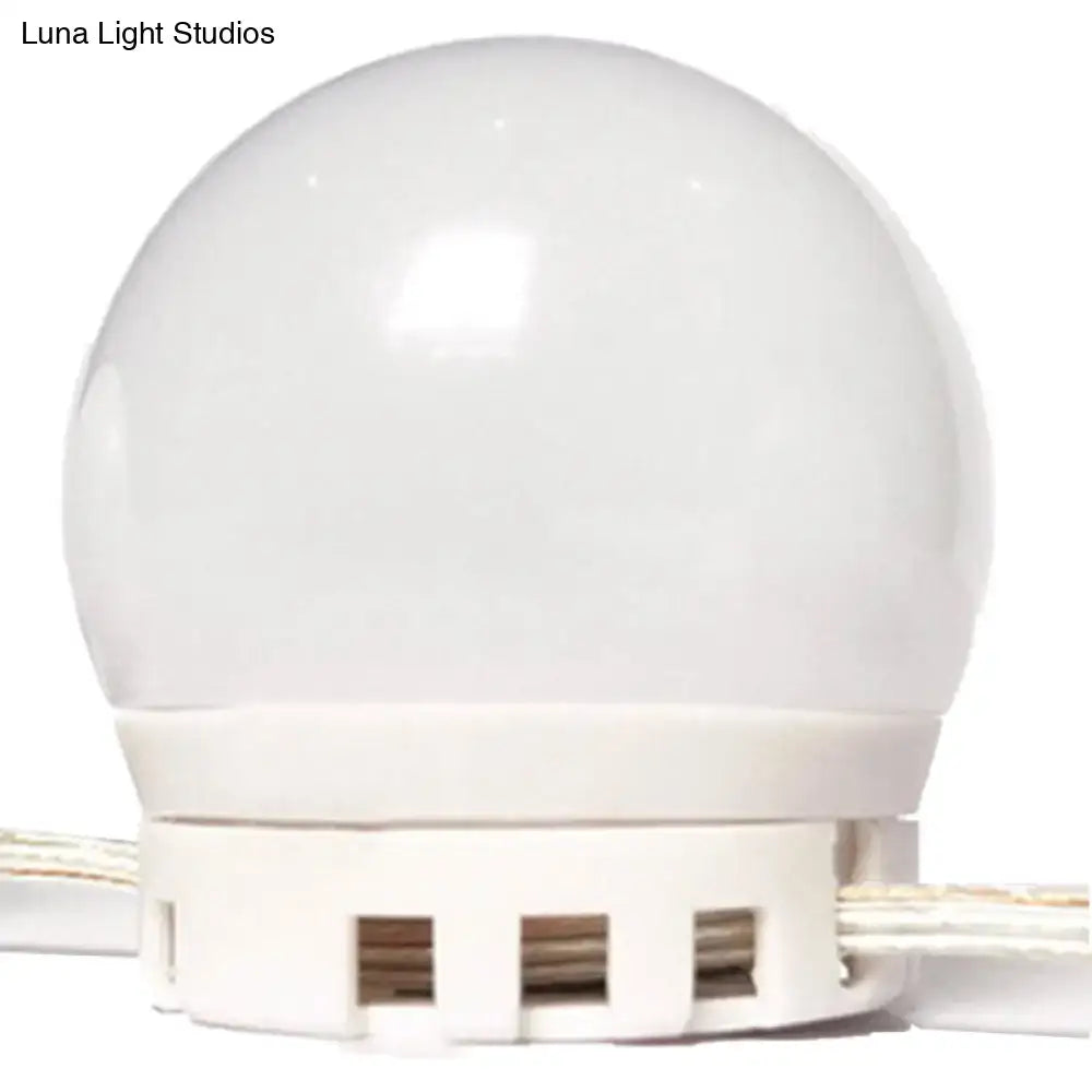 White LED Vanity Strip: Sphere Design for Dressing Room Minimalism and Enhanced Makeup Lighting