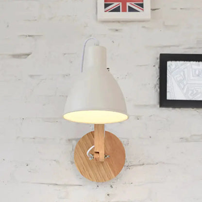 Minimalist White Swing Arm Wall Light Iron Dome