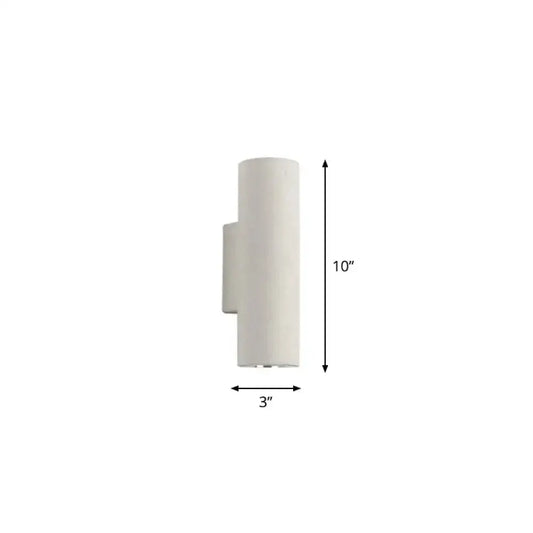 Minimalist white terrazzo stair wall sconce with compact fixture height on Tampa Home & Garden Store