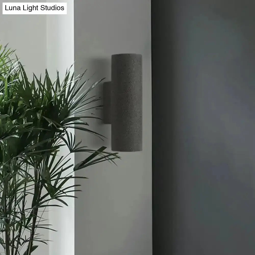 Minimalist White Terrazzo Stair Wall Sconce
