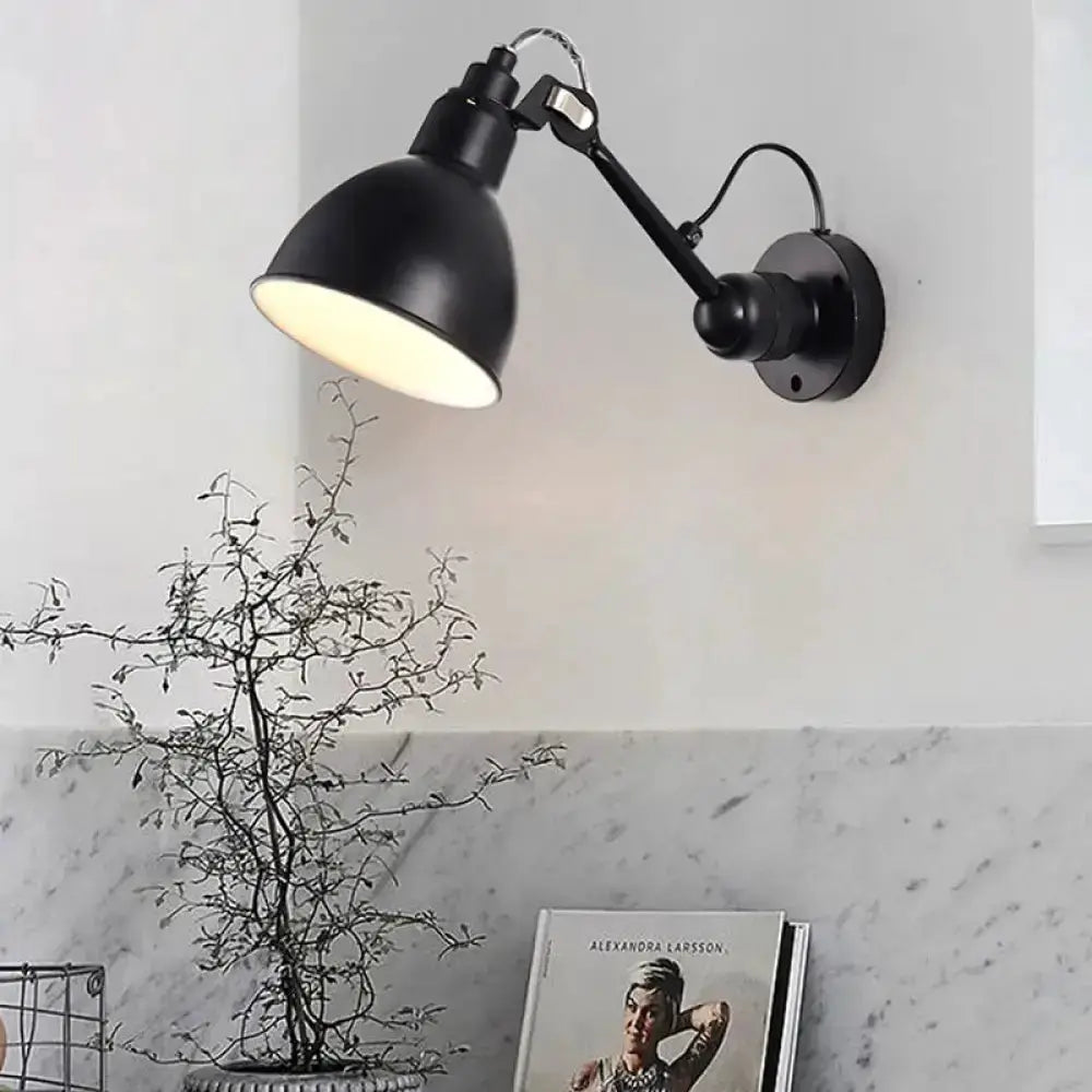 Minimalist yellow & black wall mounted lamp, black metal shade, warm light by Decorbites on Tampa Home & Garden Store