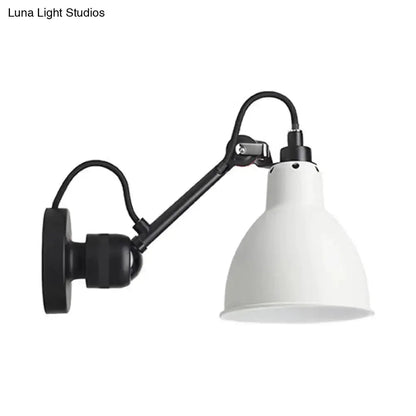 Minimalist wall-mounted lamp with white shade and black metal arm, Decorbites on Tampa Home & Garden Store