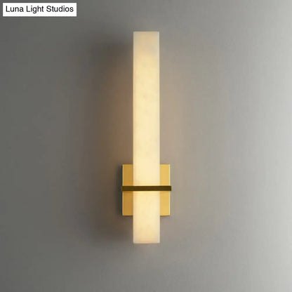 Marble Amber Glass Sconce by Decorbites; vertical amber pillar with brass wall mount on Tampa Home & Garden Store