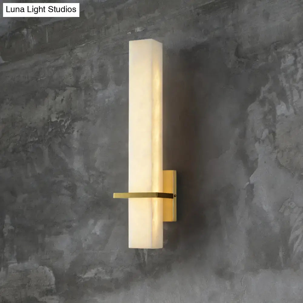 Decorbites Marble Amber Glass Sconce with gold brass wall mount on Tampa Home & Garden Store