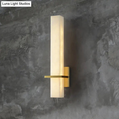 Decorbites Marble Amber Glass Sconce with gold brass wall mount on Tampa Home & Garden Store