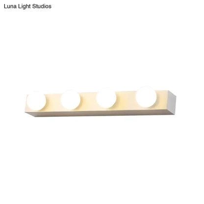 Decorbites white 4-light vanity light bar with open-bulb design for bathroom on Tampa Home & Garden Store