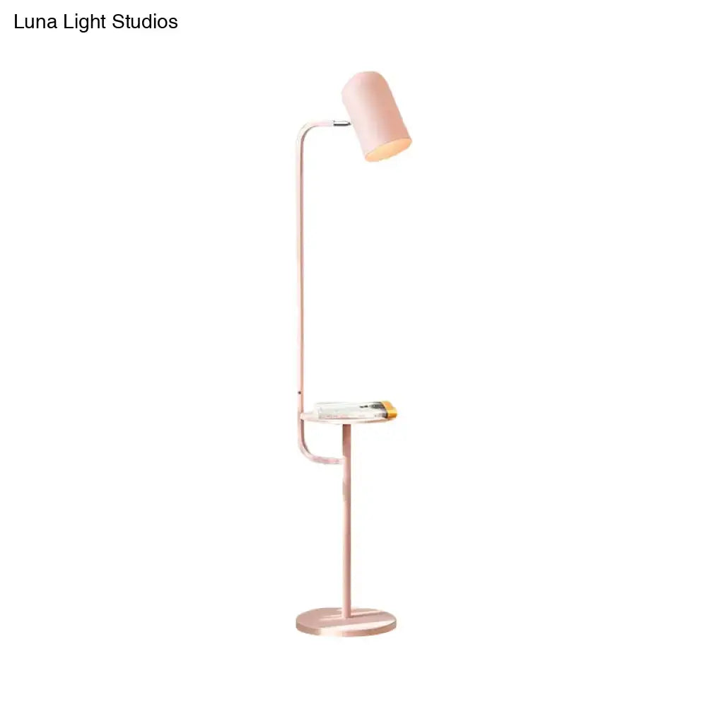 Mint Bell Metal Floor Lamp by Decorbites, pink shade with rose-gold metal stem on Tampa Home & Garden Store