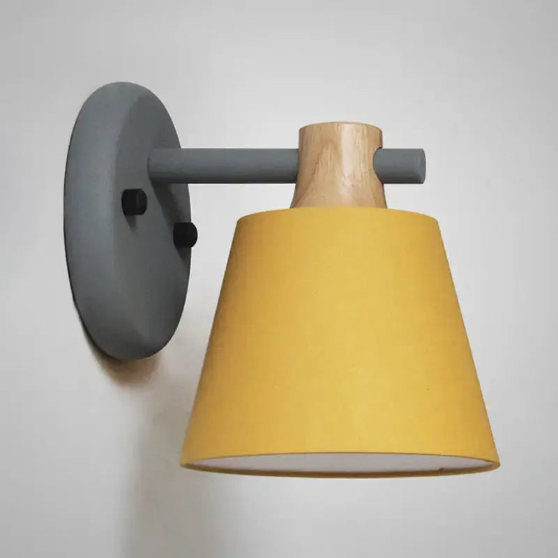 Mint Green Nordic Bucket Wall Lamp for Bedroom