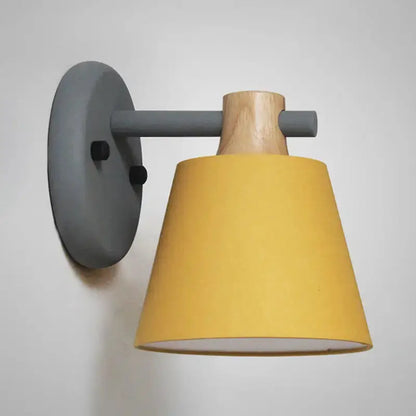 Mint Green Nordic Bucket Wall Lamp for Bedroom
