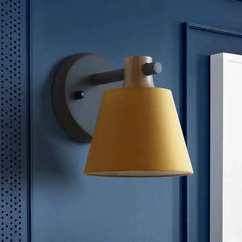 Mint Green Nordic Bucket Wall Lamp for Bedroom