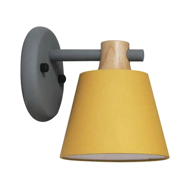 Mint Green Nordic Bucket Wall Lamp for Bedroom