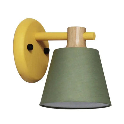 Mint Green Nordic Bucket Wall Lamp for Bedroom