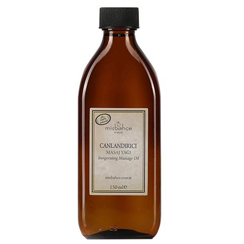Amber glass bottle of Misbahce Revitalizing Massage Oil with Jojoba, 150 ml by Beauty Care Bag on Tampa Home & Garden Store