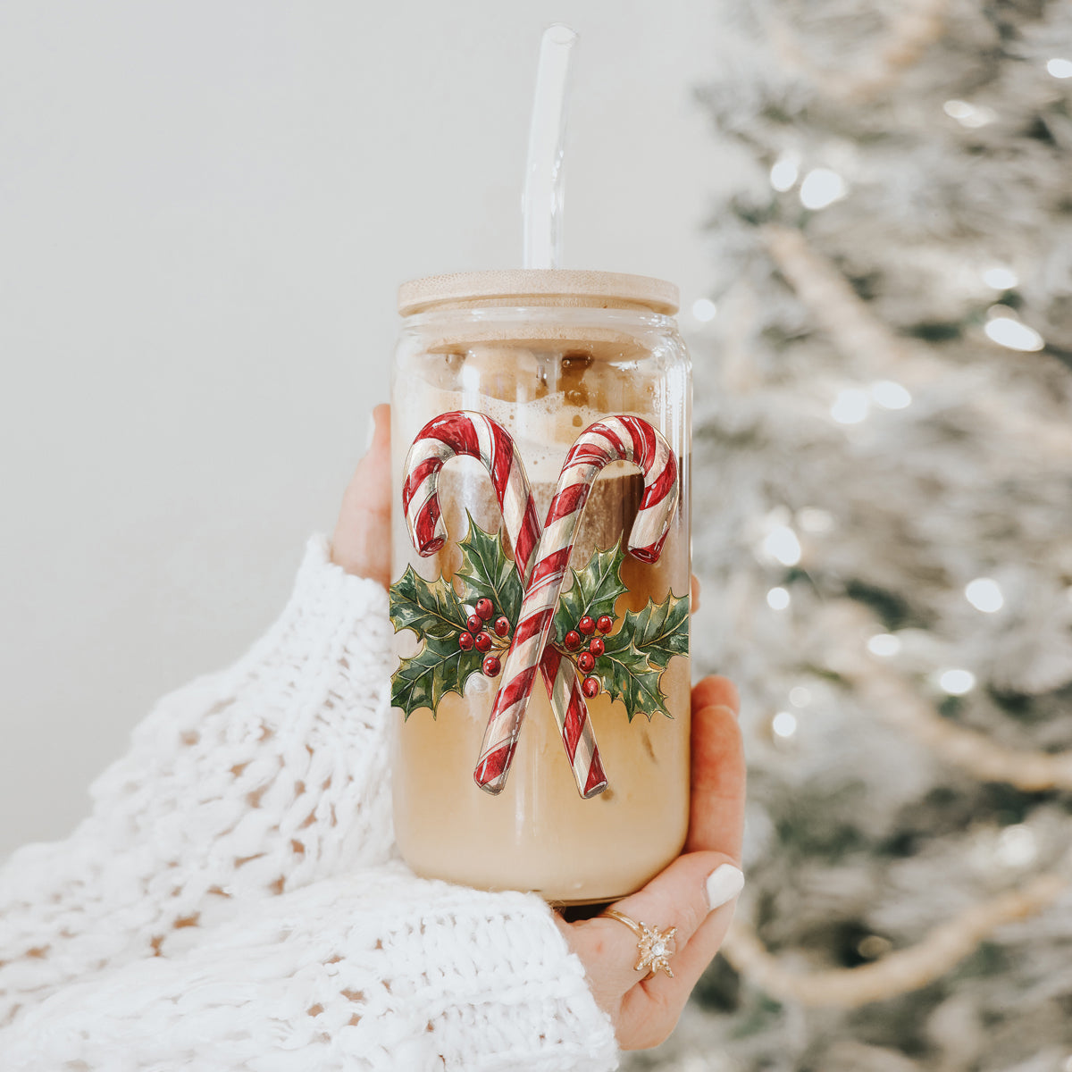 Candy Cane Holly 17oz