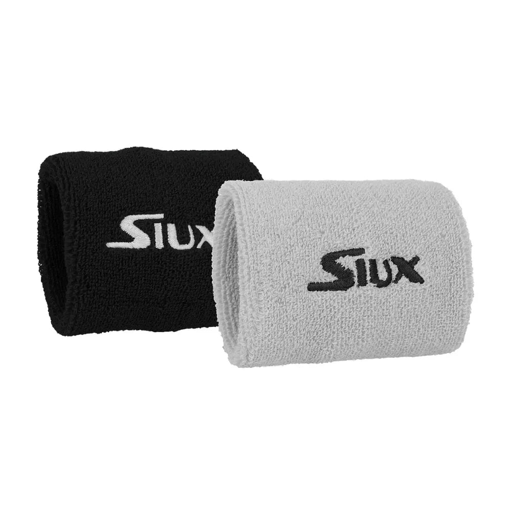 Wristbands 2-pack: Club wristbands in black and gray with Siux USA logo on Tampa Home & Garden Store