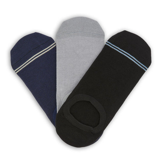 DeadSoxy Mixed No-Show Socks 3-Pack in navy gray black footie socks on Tampa Home & Garden Store