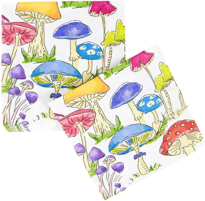 Woodland Mushrooms Cocktail Napkin