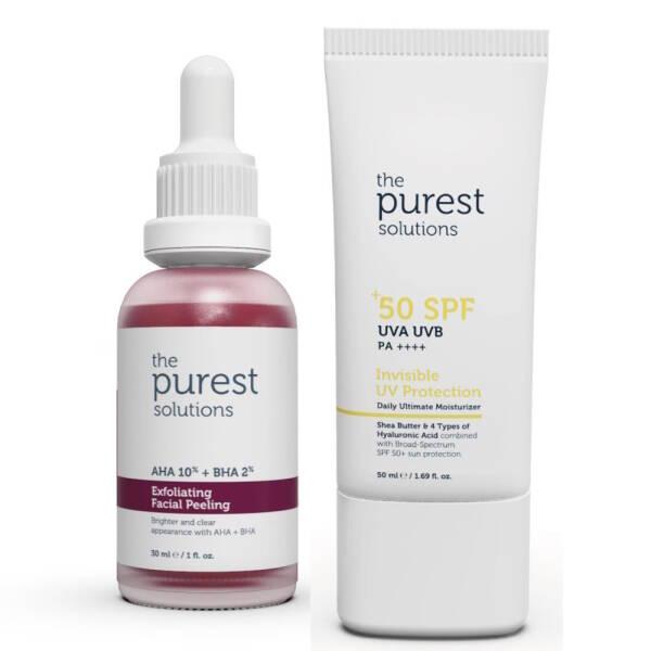 The Purest Solutions exfoliating peel and white SPF50 sunscreen set Tampa Home & Garden Store on Tampa Home & Garden Store