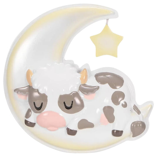 Cutesy Cow on Moon Ornament - Tampa Home & Garden Store