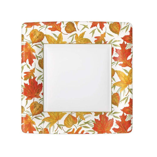 Assiettes à salade Feuilles des bois - Ivoire
