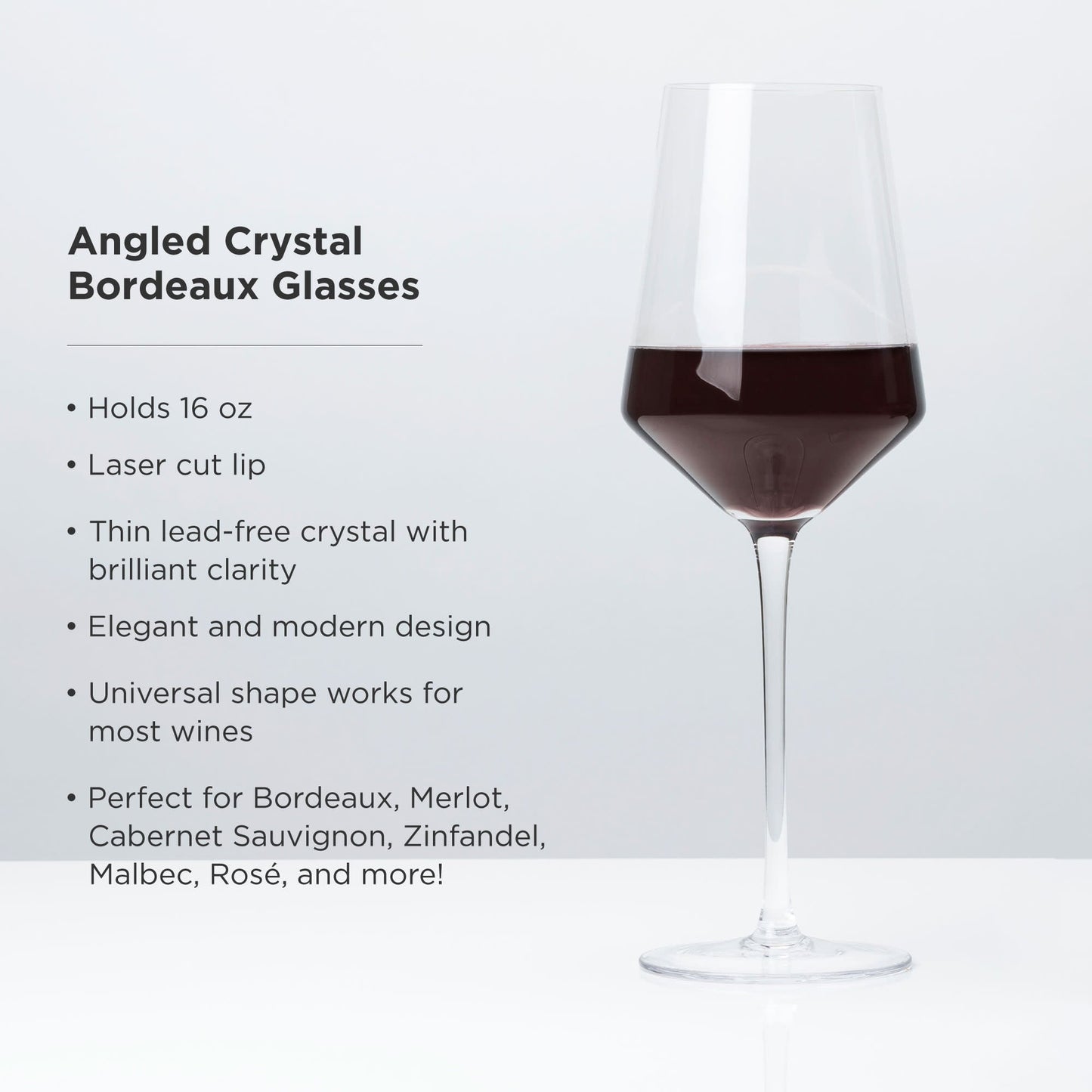Crystal Wine Glasses and Gold Corkscrew Gift Set