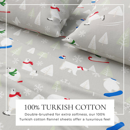 Classic Turkish Cotton Flannel Sheet and Pillow